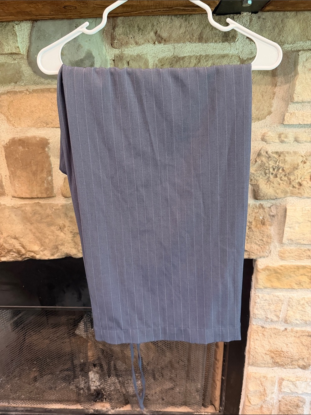 Women's Pinstripe Drawstring Dress Pants - Slate Blue - Picture 2 of 5